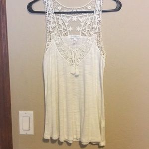 White Lacy Tank Top